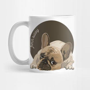 French Bulldog Frenchie Dog Breed Cursive Graphic Mug